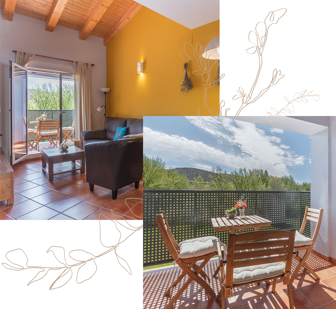 Collage fotos apartamentos fuentes de la hoz