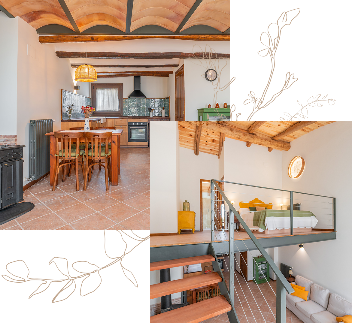 Collage fotos Casa Catalina